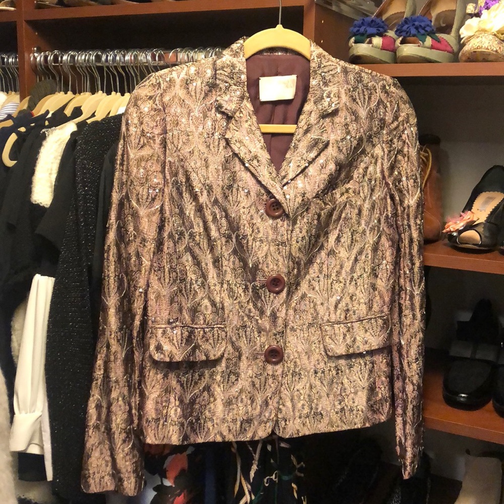 Samantha Treacy Sequin Formal Blazer- size Small